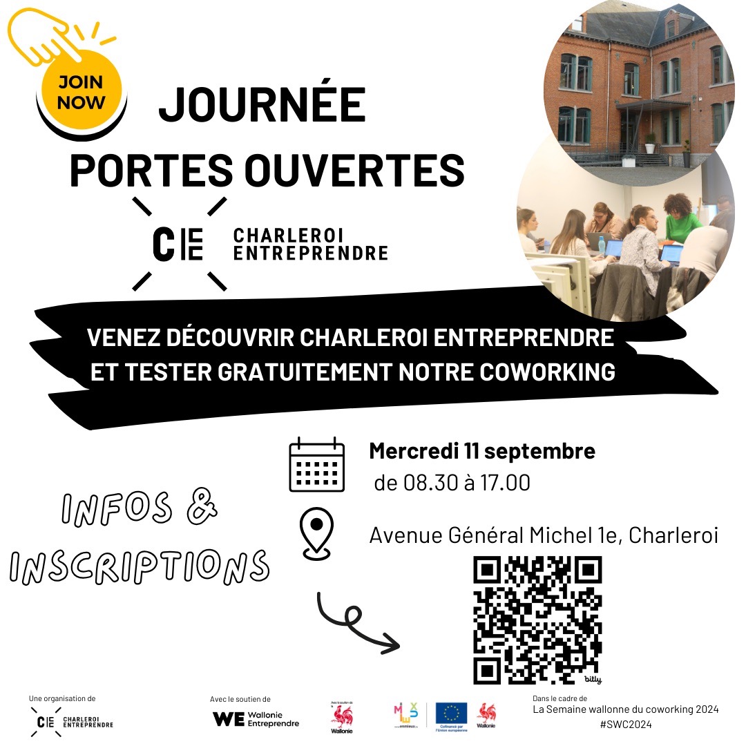 Journée portes ouvertes Charleroi Entreprendre